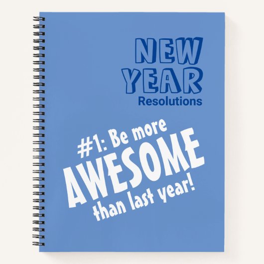 Funny New Year's Resolution Notitieboek (Voorkant)
