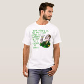 Funny New Years Retro Drink Man met Champagne T-shirt (Voorkant volledig)
