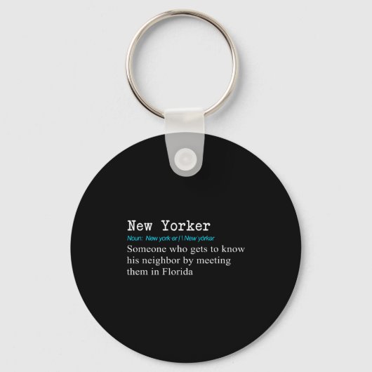 Funny New Yorker Dictionary Definition Gif  Sleutelhanger (Voorkant)