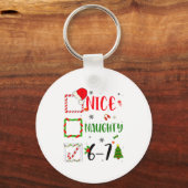 Funny Nice Naughty 6 7 Meme Christmas Six Seven Sleutelhanger (Voorkant)