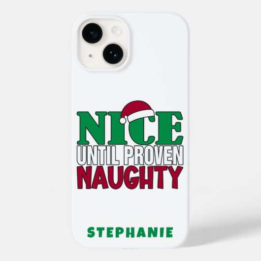 Funny Nice tot bewijs van Naughy-kerst Case-Mate iPhone Case (Achterkant)