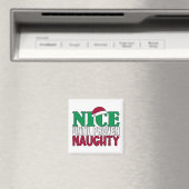 Funny Nice tot bewijs van Naughy-kerst Magneet (Insitu (Vaatwasser))