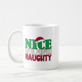 Funny Nice Until Proven Naughy Christmas Joke Koffiemok (Links)