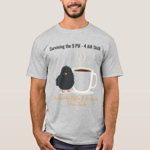 Funny Night Shift Survivor Aangepaste Pluimveefarm T-shirt
