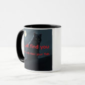 Funny Ninja Cat Meme Customizable Coffee Mug (Devant gauche)