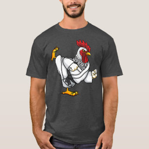 Funny Ninja Chicken rooster doet Karate Samurai T-shirt