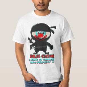 Funny ninja clown t-shirt