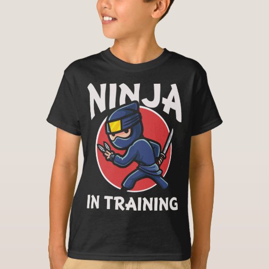 Funny Ninja Kind in opleiding T-shirt (Voorkant)