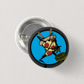 FUNNY NINJA PIZZA ROUND BUTTON (Voorkant /achterkant)