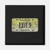 Funny Nj State Vanity License Plate Exit 9 Magneet (Voorkant)