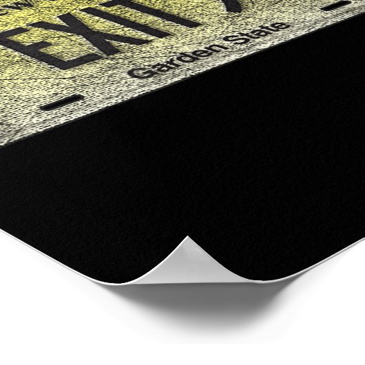 Funny Nj State Vanity License Plate Exit 9 Poster (Hoek)