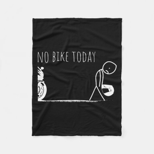 Funny No Bike Today  Fleece Deken (Voorkant)