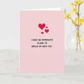Funny No Breakup Love Card Kaart (Gele Bloem)