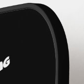 Funny No Excuses Checklist with White Text Pickleball Paddle (Links Detail)