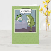 Funny No Fly for Frog Birthday Kaart (Gele Bloem)