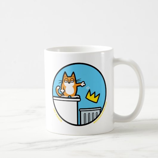 Funny No Kings Cat Cartoon Mugs (Droite)