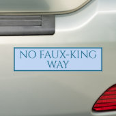 Funny NO KINGS CUSTOM PROTEST Bumpersticker (Op auto)