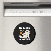 Funny No Kings in America Retro Classic Style Magneet (Insitu (Vaatwasser))