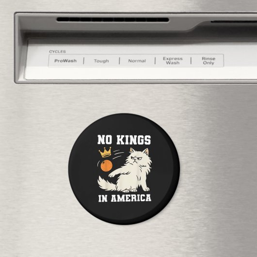Funny No Kings in America Retro Classic Style Magneet (Insitu (Vaatwasser))