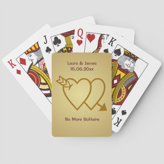 Funny no more Solitaire Wedding Hearts Card Deck Speelkaarten (Achterkant)