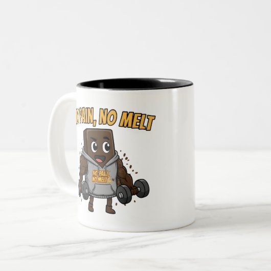 Funny "No Pain, No Melt" Chocolate Gym Mug (Devant gauche)