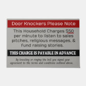 Funny No Solicing door Mat Sarcastic Unique (Voorkant)