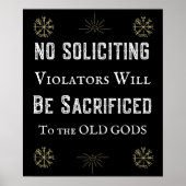 Funny No Solicing Old Gods Pagan Poster (Voorkant)