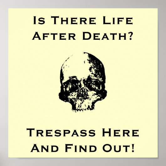 Funny No trespassing-teken Poster (Voorkant)