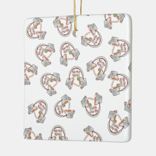 Funny noedle bowl hoofdtelefoon Muziek en Ramen Keramisch Ornament (Links)