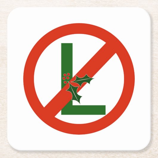 Funny Noel "No L" kerstpapier Onderzetter (Voorkant)