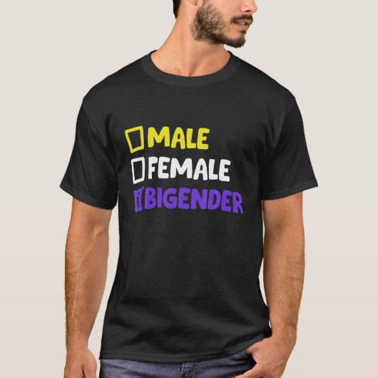 Funny Nonbinary And Bigender T-shirt (Voorkant)