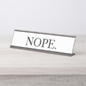 Funny Nope Bureau Naambordje (Voorkant)