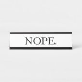 Funny Nope Bureau Naambordje (Voorkant)