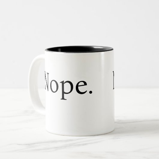 Funny Nope Coffee Mok (Voorkant links)