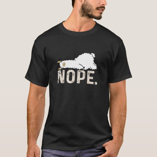 Funny Nope not Today Lazy Llama Dierenvriend T-shirt (Voorkant)