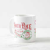 Funny North Pole Hot Chocolate met kerst Koffiemok (Voorkant links)