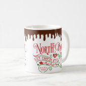 Funny North Pole Hot Chocolate met kerst Koffiemok (Voorkant rechts)
