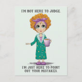 Funny not here to rechter briefkaart (Voorkant)