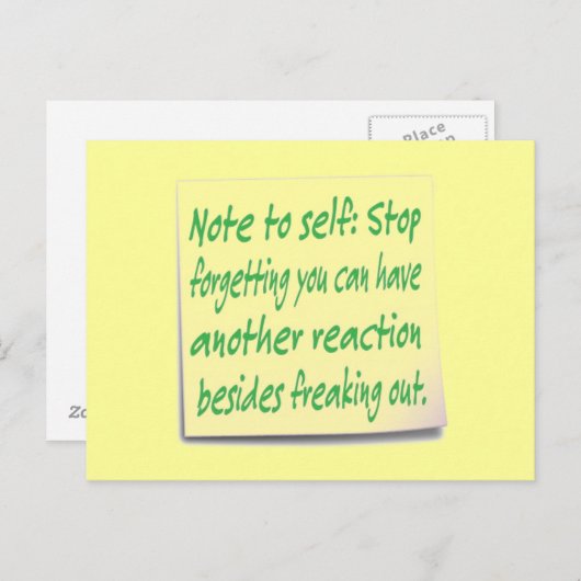 Funny Note for Self Briefkaart (Voorkant / Achterkant)