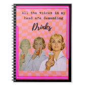 Funny Notebook Journal Best Friend Gift "Drinks" Notitieboek (Voorkant)