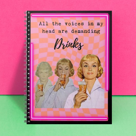 Funny Notebook Journal Best Friend Gift "Drinks" Notitieboek
