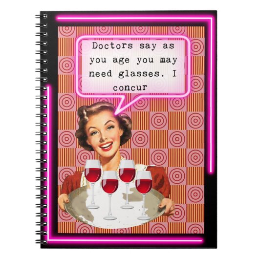 Funny Notebook Journal Best Friend Gift "Glasses" Notitieboek (Voorkant)