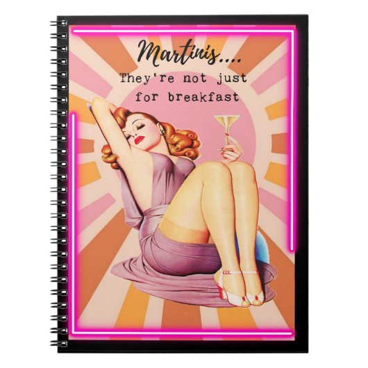 Funny Notebook Journal Best Friend Gift "Martinis" (Devant)