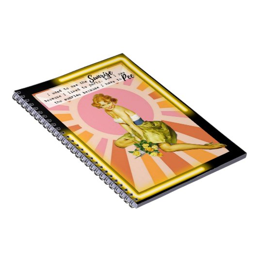 Funny Notebook Journal Best Friend Gift "Sunrise" (Côté Droit)