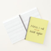 Funny Notebook Notes I Will Never Read Again  Notitieboek (Binnen)