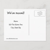 Funny "Nous avons déménagé" Carte postale Humour (Dos)