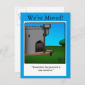 Funny "Nous avons déménagé" Carte postale Humour (Devant / Derrière)