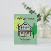 Funny Nouvelle Adresse Moving Carte postale Faire- (Debout devant)