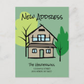 Funny Nouvelle Adresse Moving Carte postale Faire- (Devant)