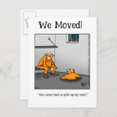 Funny Nouvelle carte postale Faire-part adresse (Devant / Derrière)